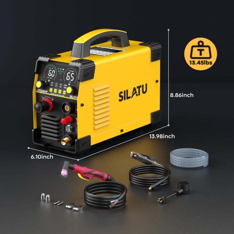 SILATU 65Amps Plasma Cutter, Large LED Display, Non-Touch Pilot Arc, Air Sensor Technology, 110/220V Dual Voltage IGBT Inverter Plasma Cutter Machine, 14mm Clean Cutting Thickness - Image 2