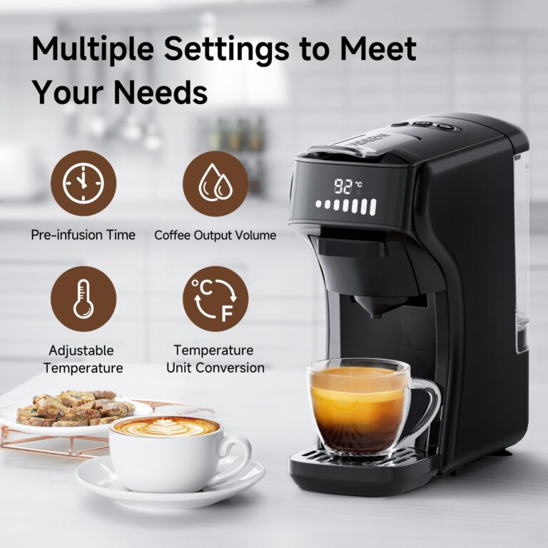 HiBREW H1B 6-in-1 Pods Coffee Maker, 19 Bar Espresso Machine for Pods, Compatible with Kcup*/Nes*/DG*/Espresso Powder, Makes iced coffee (Black) - Image 4