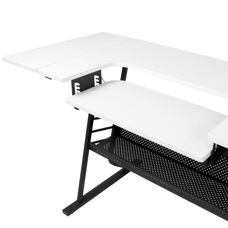 Sew Ready Eclipse Hobby Sewing Center Craft Table Sturdy Computer Desk with Drawers in Black/White, 13362 - Image 4