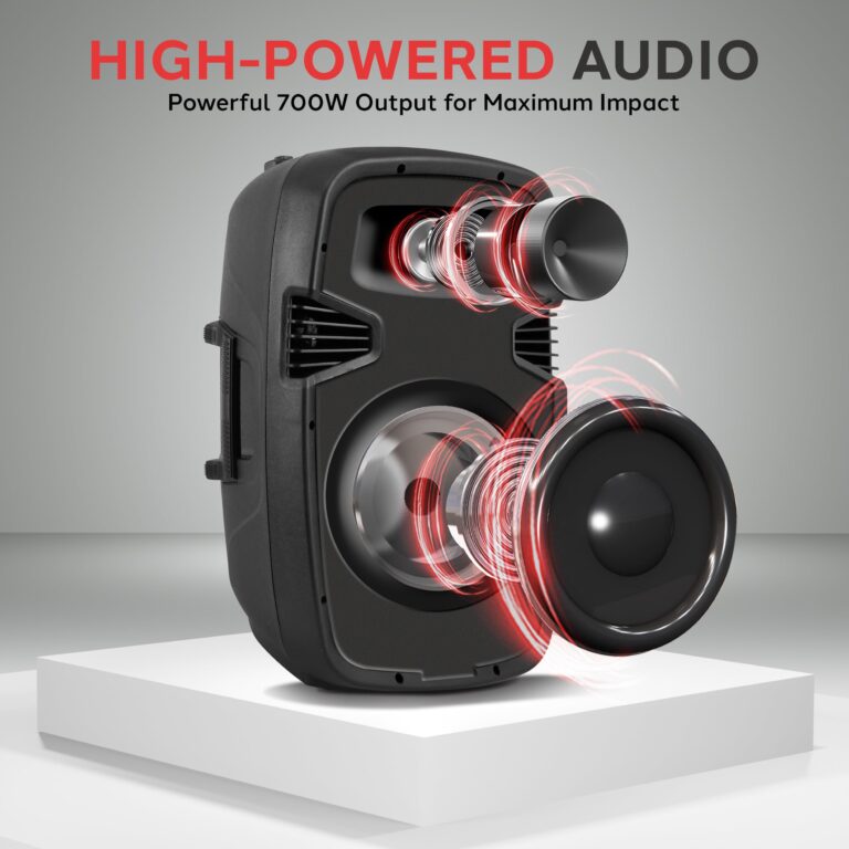 Pyle Powered Bluetooth PA Speaker Kit - Event Ready - Just Plug In and Play Active and Passive 350w Loudspeakers with Wired Microphone, Speaker Stands, Remote - MP3/USB/SD/AUX inputs - PPHP849KT - Image 7
