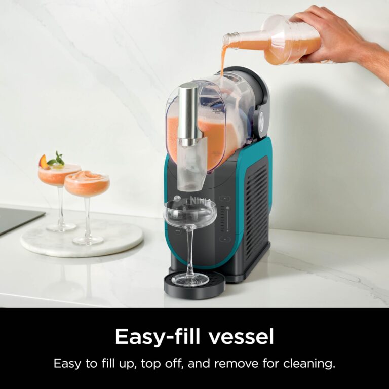 Ninja SLUSHi Professional Frozen Drink Maker with RapidChill Technology, 88 oz. Frozen Drink & Slushie Machine, 2 Preset Programs, Frozen Margaritas, and More, Premium Accents, Teal, FS299 - Image 6