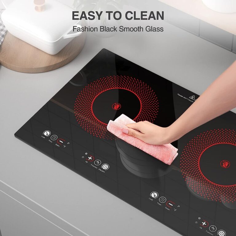 Electric Cooktop, 24 Inch 2 Burner Electric Cooktop 110V, Built-in and Countertop Electric Stove Top Plug in, 2400W Electric Stove, Compatible for All Cookware,Timer & Kid Safety Lock - Image 2