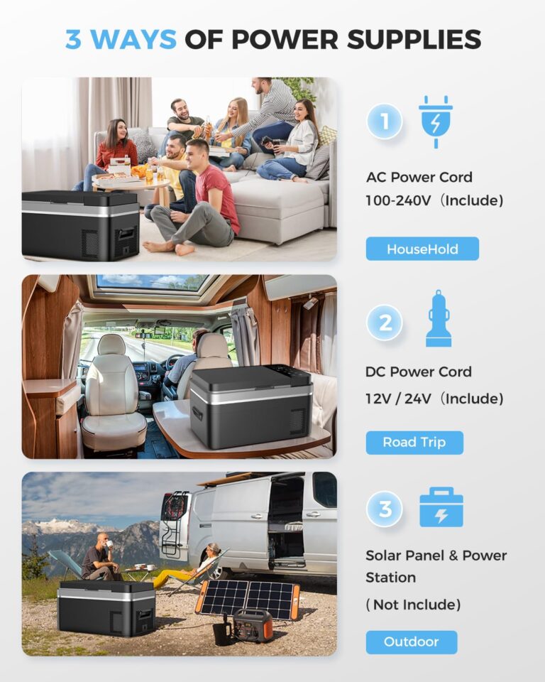 Shinylamp 12 Volt Refrigerator, 40QT(37L) Car Fridge, Portable Electric Cooler with APP Control, 12V Cooler -13℉~68℉, Portable Freezer 12/24V DC 110-240V AC for Camping, Travel, Truck, Home - Image 3