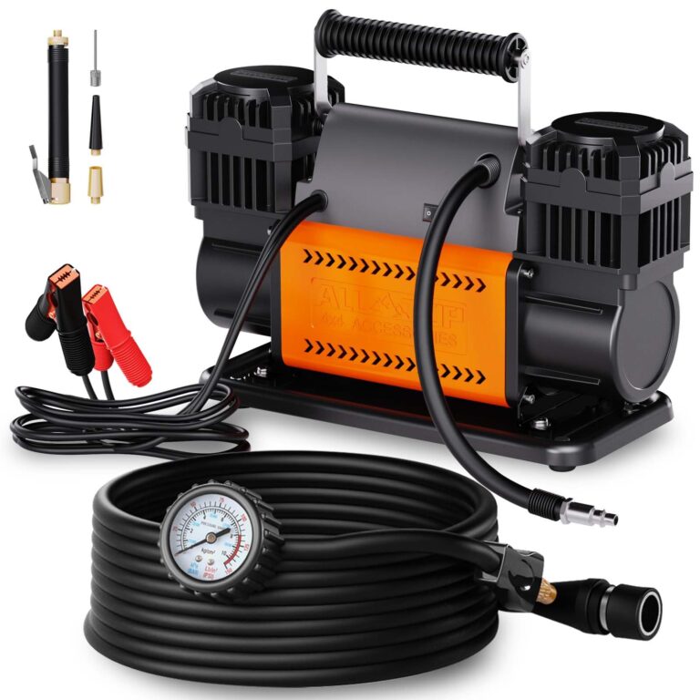 ALL-TOP Air Compressor Kit, Dual Cylinder 12V Portable Inflator 12.35 ft³/Min, Offroad Air Compressor Pump for Truck Tires, Heavy Duty Max 150 PSI for 4x4 Vehicle & RV - Image 4