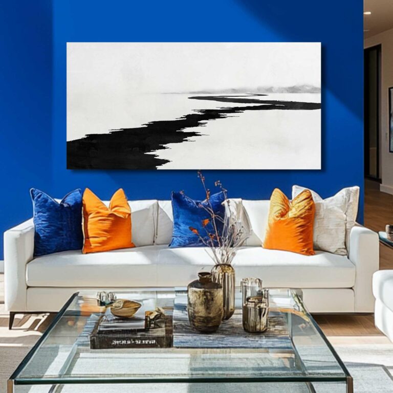 Simple Decorative Pictures Modern Home Decor 29"x58" Abstract Wall Art for Living Room Kitchen Artwork Black Photo Prints - Image 7