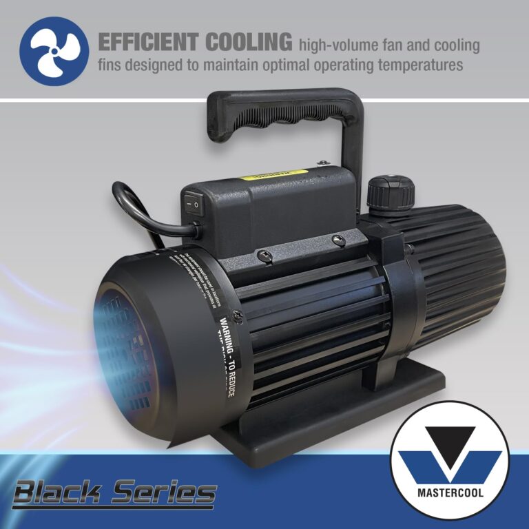 Mastercool 90059-BL Black Series 1.8 CFM Single Stage Vacuum Pump with Thermally Protected Motor, High-Volume Fan, and Oil Drain Valve – 110/120V, 60Hz - Image 4