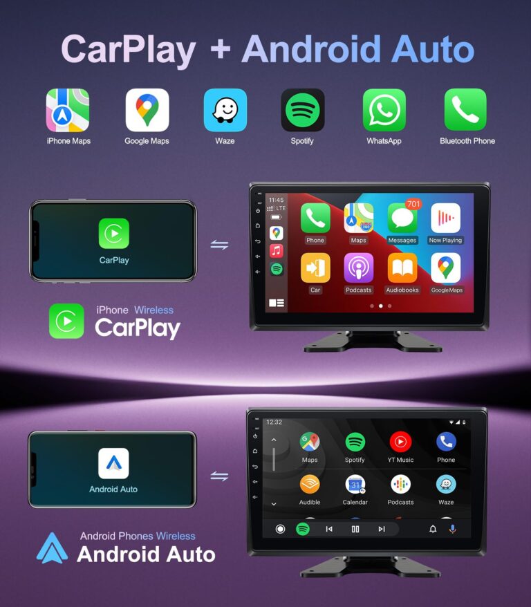5-Channel 1080P Backup Camera Dash Cam with 10.2'' Monitor Android.11,DVR Recording Back Up Camera for RV/Truck/Van/Trailer/SUV Cars, Car Raido with Wireless CarPlay/Android Auto/BT/FM Radio/WiFi - Image 5
