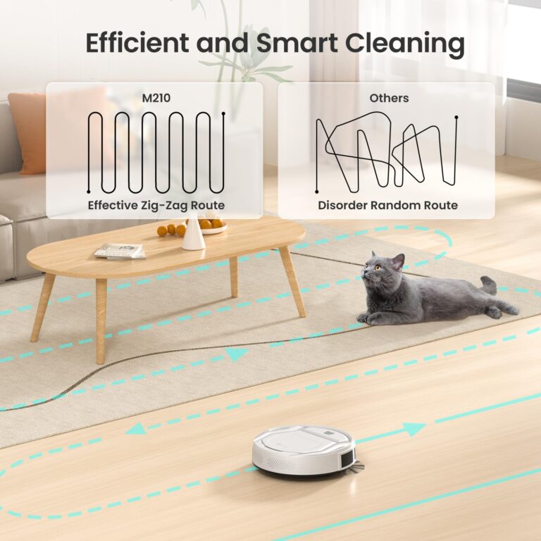 Lefant Robot Vacuum Cleaner, Strong Suction, 120 Mins Runtime, Slim, Low Noise, Automatic Self-Charging, Wi-Fi/App/Alexa Control, Ideal for Pet Hair Hard Floor and Daily Cleaning, M210 - Image 8