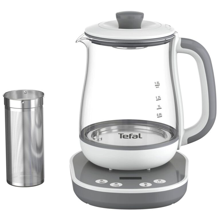 Tefal Tastea Tea Maker, 8 Temperature Settings, 1.5L Capacity, Removable Stainless Steel Tea Basket, Keep Warm, Durable Glass Body, 360° Freestanding Base BJ551B10 - Image 3