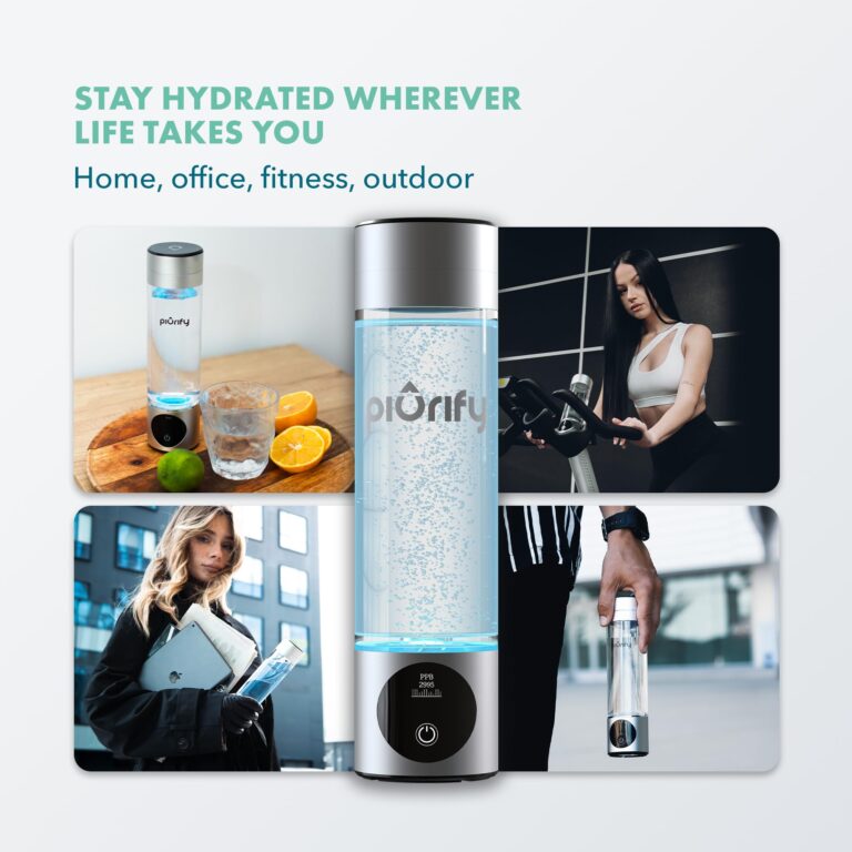 Hydrogen Water Bottle Generator - Up to 4100+ PPB Concentration - SPE/PEM Technology - Certified H2 Generator - Portable Athletic Performance & Hydration System - 6-Hour Hydrogen Retention (Silver) - Image 4