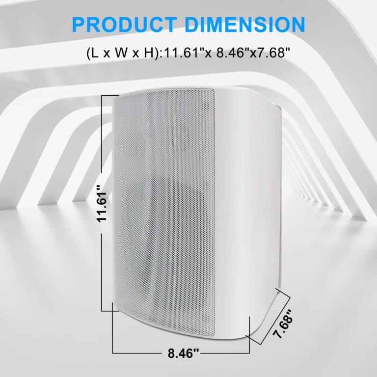 STUDIOFINIX 6.5 Inch Passive Indoor Outdoor Speakers Wired Waterproof with 800Watts, Wall Mount Speaker,for Patio,Covered Porch,Deck,Poolside(4 Speakers，White) - Image 5