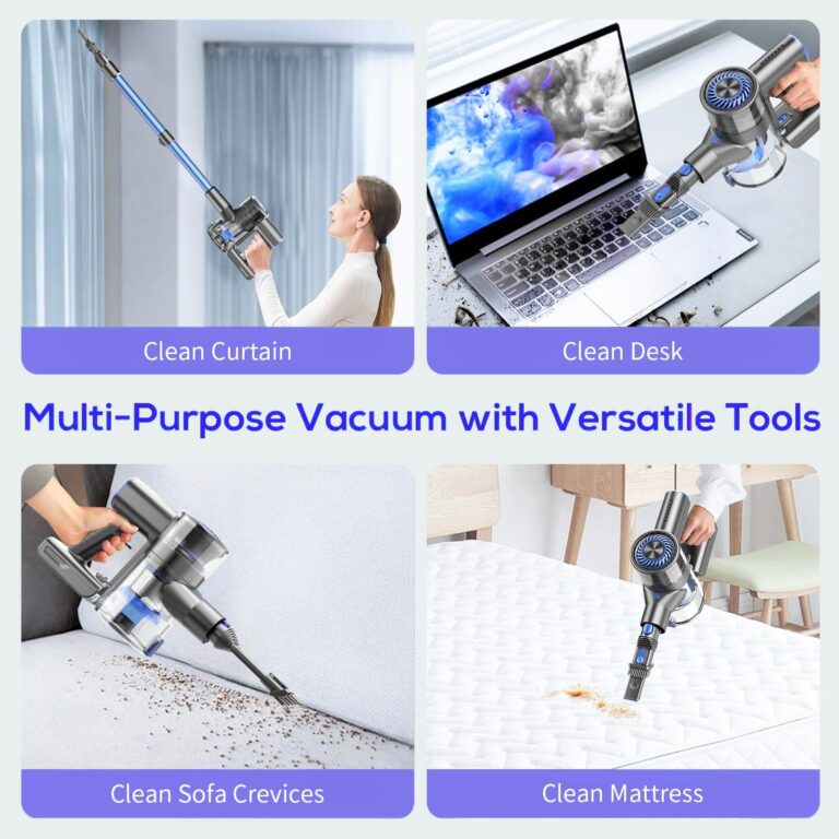 MBTTODF Cordless Vacuum Cleaner, 80000 RPM High-Speed Brushless Motor Powerful Vacuum Cleaners for Home, Up to 40 Mins Runtime, Stick Vacuum with 4* LED & Rechargeable 2600 mAh Battery - Image 4