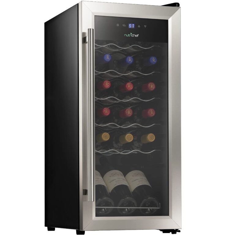NutriChef PKCWC18 Cooler, 18 Bottle, Stainless Steel