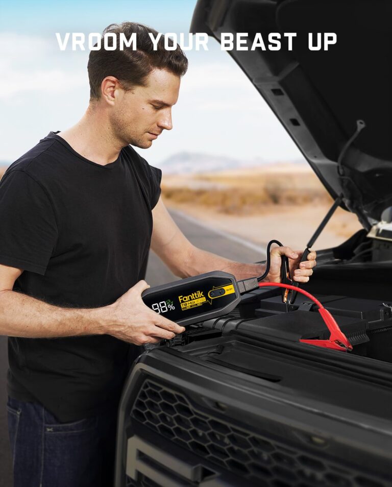 FANTTIK T8 MAX 4000 Amp Jump Starter, 24000mAh Car Battery Pack for Up to 10.0L Gasoline and 8.0L Diesel Engines with LED Display,100W Fast Charging, 12V Extreme Safe Lithium Portable - Image 3