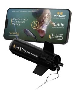 Westin Explore Cam Fish Camera for Underwater Fishing - The Only Castable Wireless Fishing Line Camera - Waterproof - Full HD Video Capture - Battery Operated