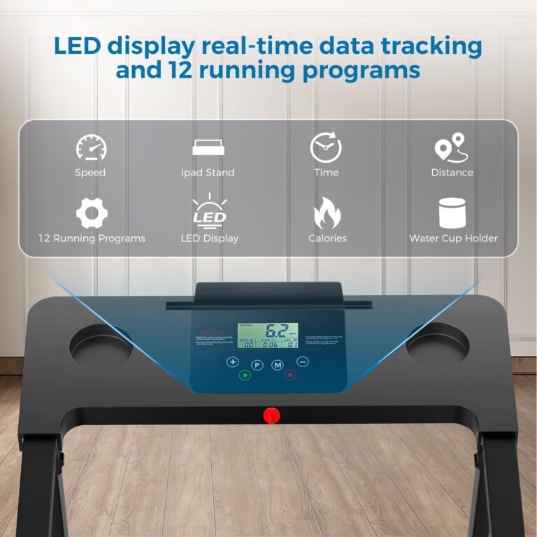 Treadmill with Handles, 2025 Upgraded Small Treadmills Home, Portable Electric Treadmills for Home 300 lbs Capacity,Walking Pad Treadmill,Lightweight Folding Foldable Walking Pad with LED Display - Image 7