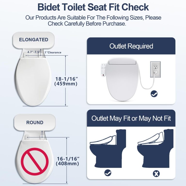 ZMJH 236 Bidet Toilet Seat, Elongated Smart Unlimited Warm Water, Vortex Wash, Electronic Heated, Warm Air Dryer, Rear and Front Wash, LED Light, Need Electricity, White (Elongated) - Image 4