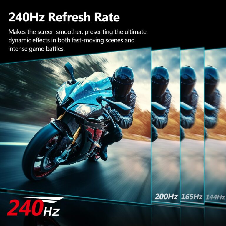 24.5" Gaming Monitor 240Hz, Z-Edge UG25F FHD 1920x1080 Computer Monitor, 1ms Frameless LED, AMD Freesync Premium Display Port x1 HDMI x2, HDR, Contrast Ratio 5000:1 - Image 7