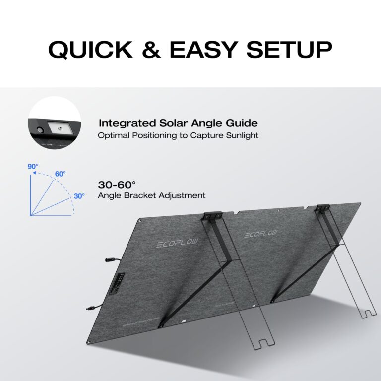 EF ECOFLOW 160 Watt Portable Solar Panel for Power Stations, 25% High Conversion Efficiency Foldable Solar Panel with Adjustable Kickstand IP68 Waterproof for Outdoor Camping RV, NextGen Version - Image 7