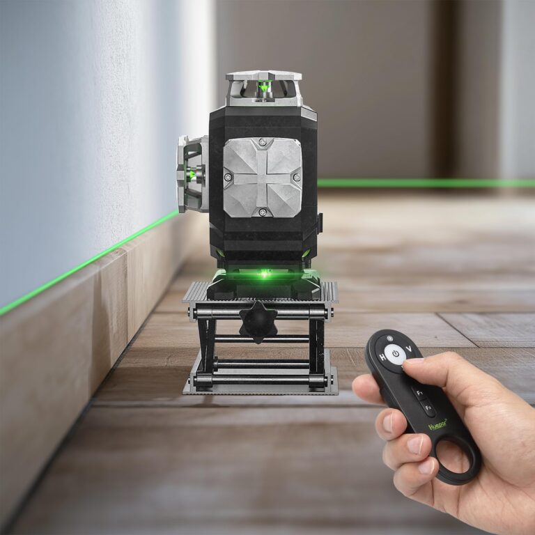 Huepar Laser Level 360 Self Leveling, 4x360° Green Cross Line Laser with LCD Screen, 4D Bluetooth Outdoor Pulse Mode Laser Tool for Construction -Remote Control, Li-ion Battery or 4 AA Batteries-S04CG - Image 2