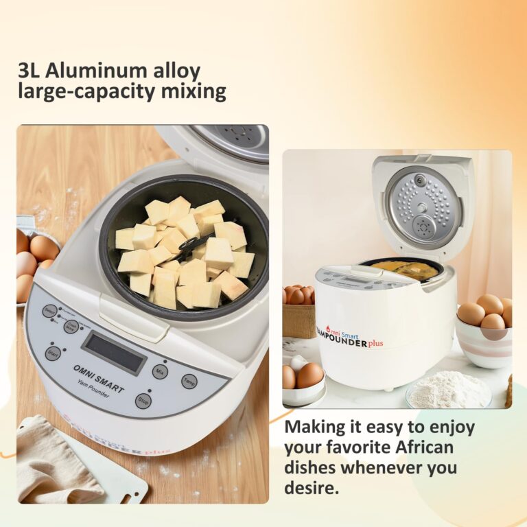 Pliyhong Yam Pounding Machine 3L 700W Electric African Food Cooker to Make Pounded Yam, Plantains, Cocoyams,Cassava FuFu COOK AND POUND - Image 4