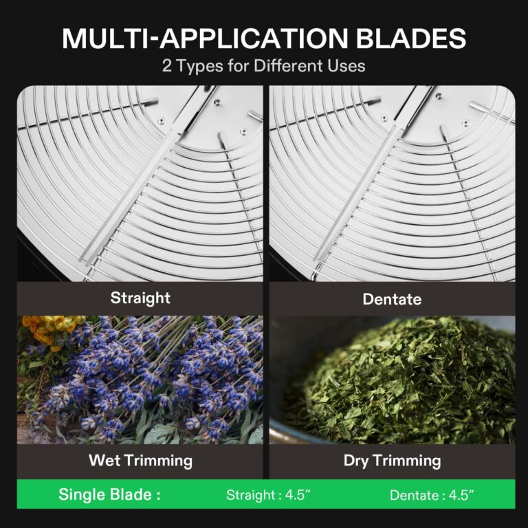 VIVOSUN 19 inch Bud Leaf Bowl Trimmer with Clear Visibility Dome, Sharp Stainless Steel Blades for Spin Cut, Solid Metal Gear Box, and Hand Pruner (Upgraded Version) - Image 2