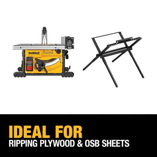 DEWALT Portable Table Saw with Stand, 8-1/4 inch, up to 48-Degree Angle Cuts (DWE7485WS) - Image 7
