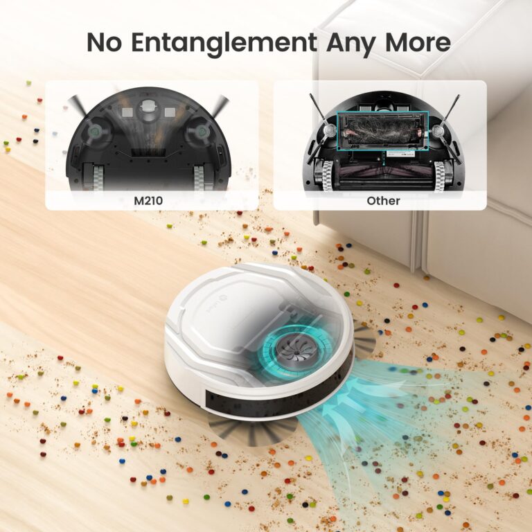Lefant Robot Vacuum Cleaner, Strong Suction, 120 Mins Runtime, Slim, Low Noise, Automatic Self-Charging, Wi-Fi/App/Alexa Control, Ideal for Pet Hair Hard Floor and Daily Cleaning, M210 - Image 7