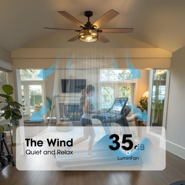 LuminFan 60 Inch Ceiling Fans with Lights and Remote Control, Farmhouse Ceiling Fan for Bedroom Living Room and Patio, Black Caged Ceiling Fan for Indoor and Outdoor - Image 3