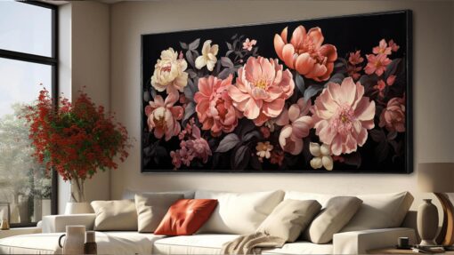 SDYA Large Wall Art Flowers Canvas Prints Home Decor Colorful Botanical Picture Bedroom Decor Aesthetic Paintings for Living Room Bathroom Office Decor 30x60 Inch