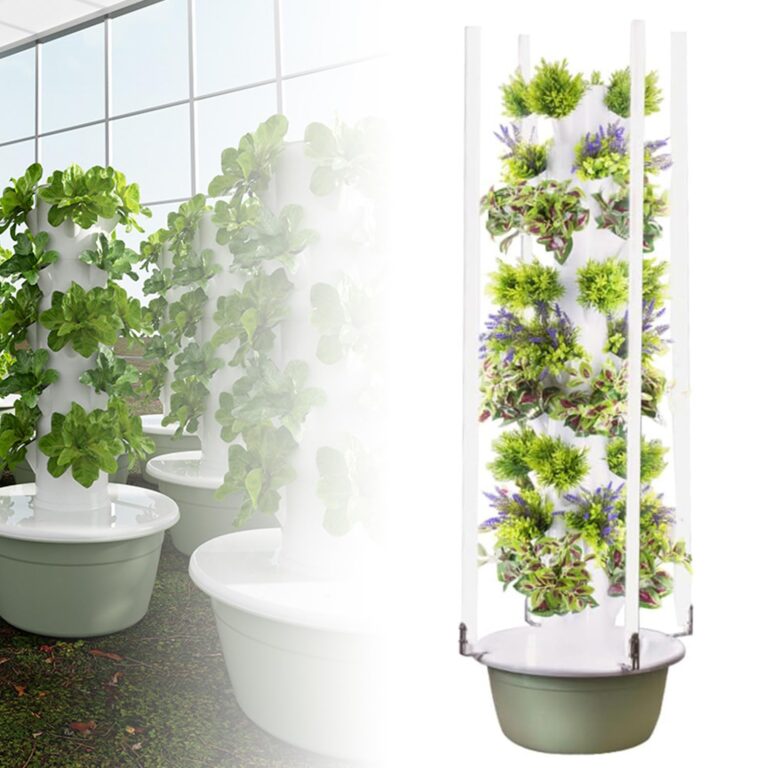 Hydroponics Growing System Kit, Vertical Garden Planter with Grow Lamp, Adjustable Hydroponic Garden Hydroponics Growing Tower, Herbs & Vegetables Smart Home Indoor Gardening System,5Layer
