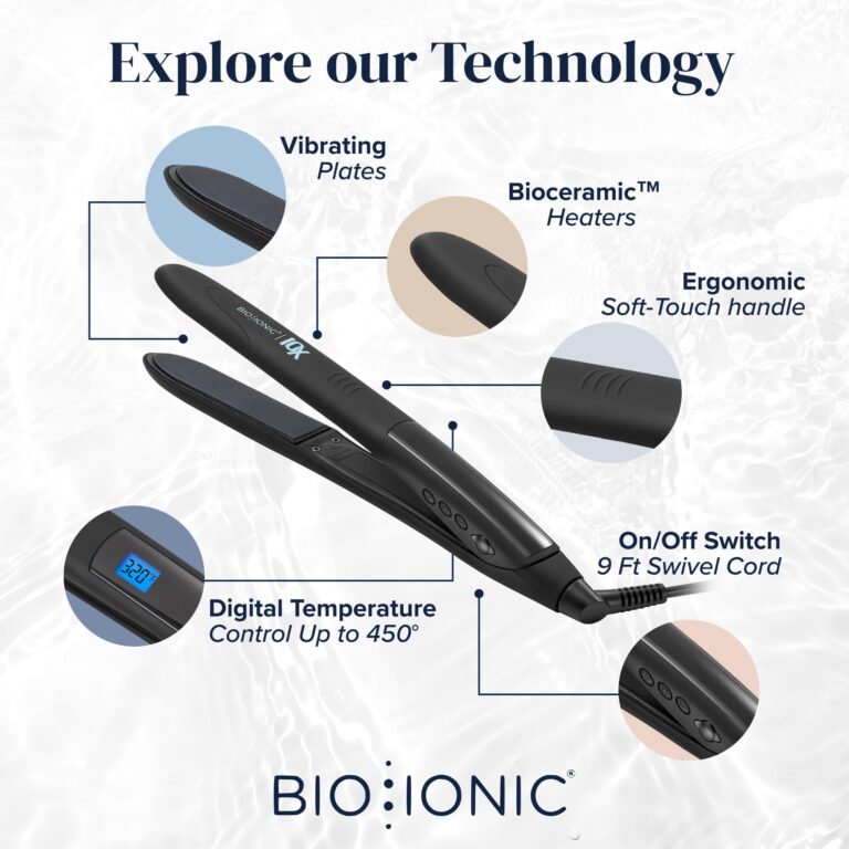 Bio Ionic 10X Styling Iron, 1" Hair Straightener with Moisturizing Heat Technology, Flat Iron for 10-Minute Styling, Hair Straightener and Curler - Image 6