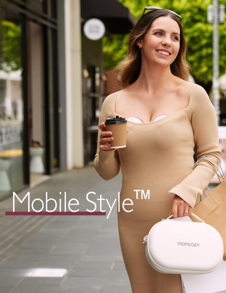 Momcozy Breast Pump Hands Free Mobile Style | M6, Wearable Breastfeeding Pump Ideal Rhythm for More Milk, DoubleFit Flange More Fit & Discreet with 3 Modes & 9 Levels, 24mm - 2 Pack Cozy Red - Image 3
