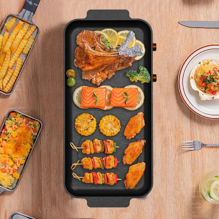 Induction Cooktop 2 Burner with Removable Cast Iron Griddle Pan Non-Stic,Portable Double Induction Cooktop with Timer&Digital Temperature Control,Black - Image 5