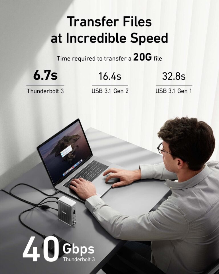 Anker 577 Docking Station (13-in-1, Thunderbolt 3) 85W Charging for Laptop, 18W for Phones, 4K Dual Display, 10 Gbps USB-C Data, Ethernet, Audio, SD 4.0 - Image 2
