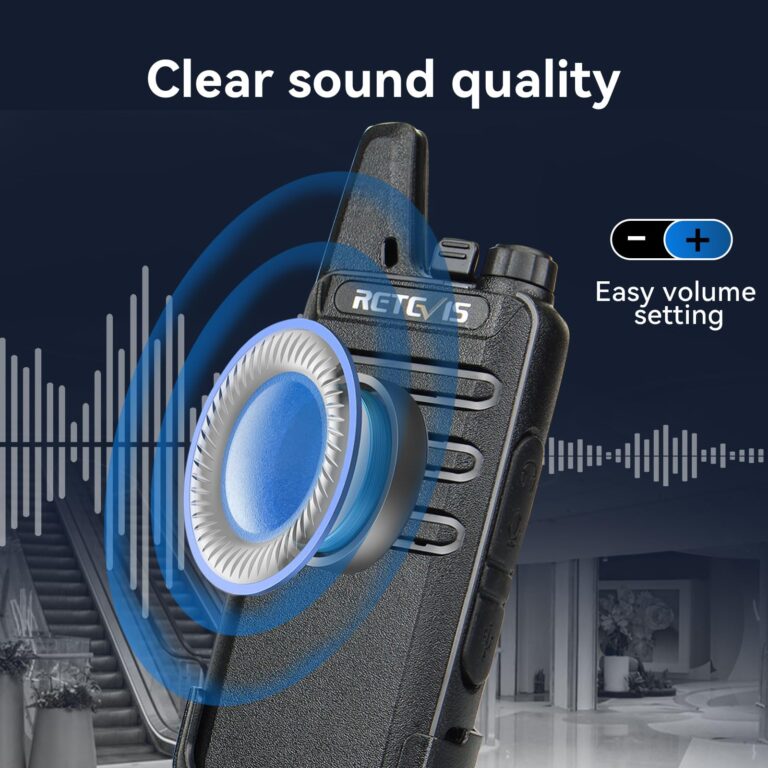 Retevis RT22 Walkie Talkies Mini, Rechargeable Two Way Radio Long Range, 2 Way Radio Small, Portable VOX, for Business Commercial Work School Church Restaurant (20 Pack,Black) - Image 7