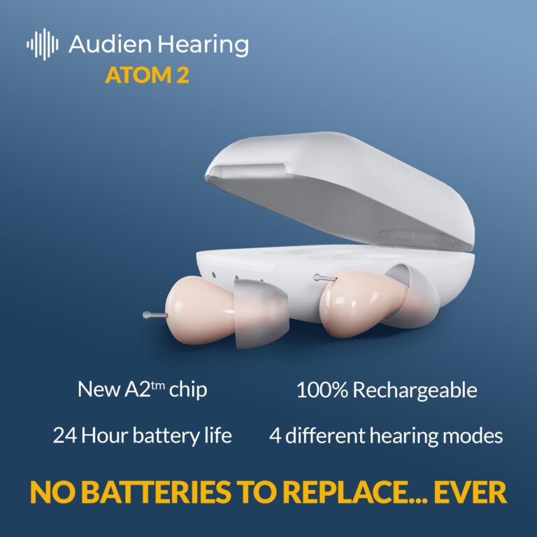 Audien ATOM 2 Wireless Rechargeable OTC Hearing Aid, Premium Comfort Design and Nearly Invisible - Image 5