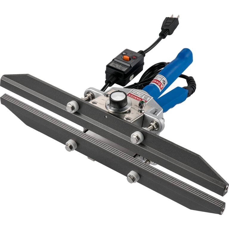 Happybuy FKR-400 Heat Crimp Sealer 16" Bag Crimper 500W/110V Handheld Portable with 0-250℃ Temperature Control for Mylar, Foil, Cellophane, Kraft Paper, BOPP Bags