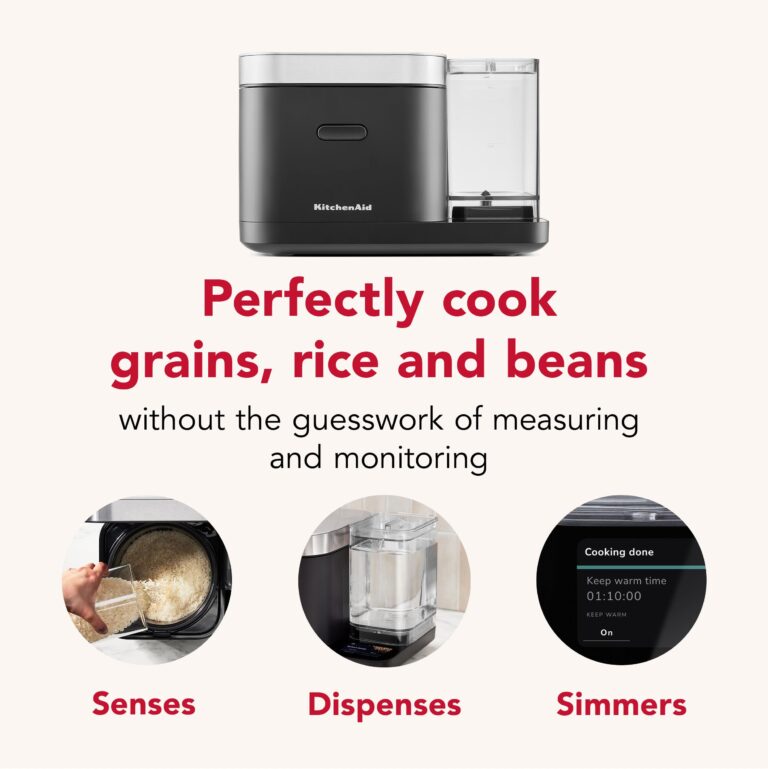 KitchenAid Grain and Rice Cooker 8 Cup with Automatically Sensing Integrated Scale + Water Tank, KGC3155BM - Image 7