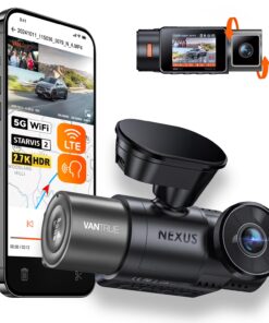 Vantrue N2X 2.7K Uber Dash Cam Front and Inside, 5G WiFi Dual Dash Camera for Car with HDR IR Night Vision, STARVIS 2, GPS, 2.5K/60FPS, LTE Support, 24/7 Parking Mode, Voice Control, Support 512GB Max