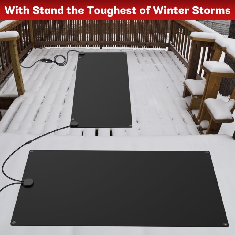 Miveda Snow Melting Mats Outdoor, Heated Snow Melting Mats with Timer, Non-Slip Rubber Heat Mats for Snow Ice, 11ft Power Cord, 110V Heated Outdoor Mats for Walkways, Driveways 30 * 48 - Image 3