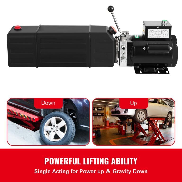Happybuy Hydraulic Pump, 4 Gallon Hydraulic Motor for Single Phase Car Lift, 3450 RPM, 208-230 Volt, 2 HP Portable Vehicle Lift & Power Press - Image 8