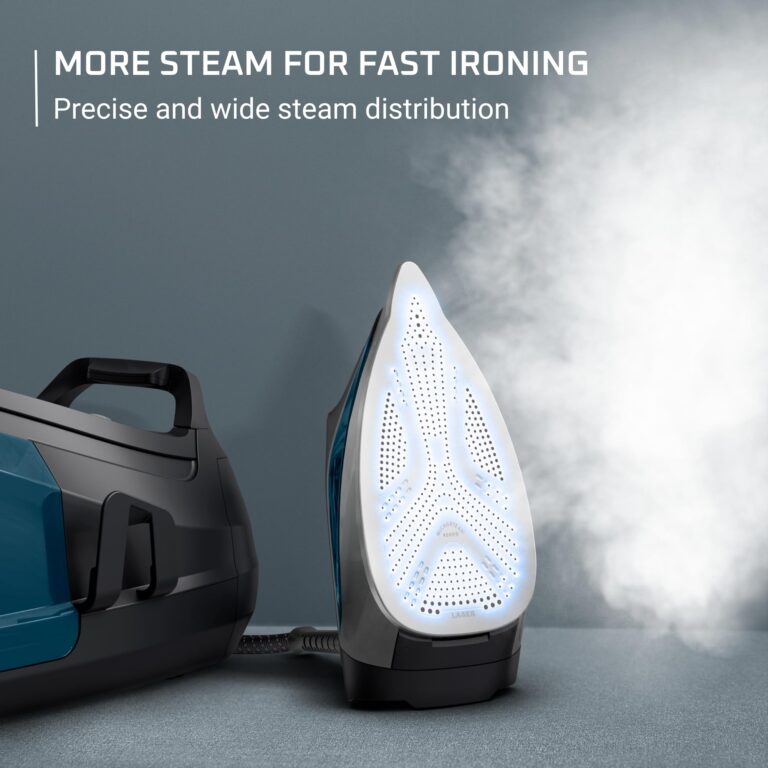 Rowenta, Iron, Stainless Steel Soleplate Professional Steam Station for Clothes, 1.1L Removable Tank, Fast Heat Up, 1800 Watts, Blue Clothes Iron, DG8624 - Image 7