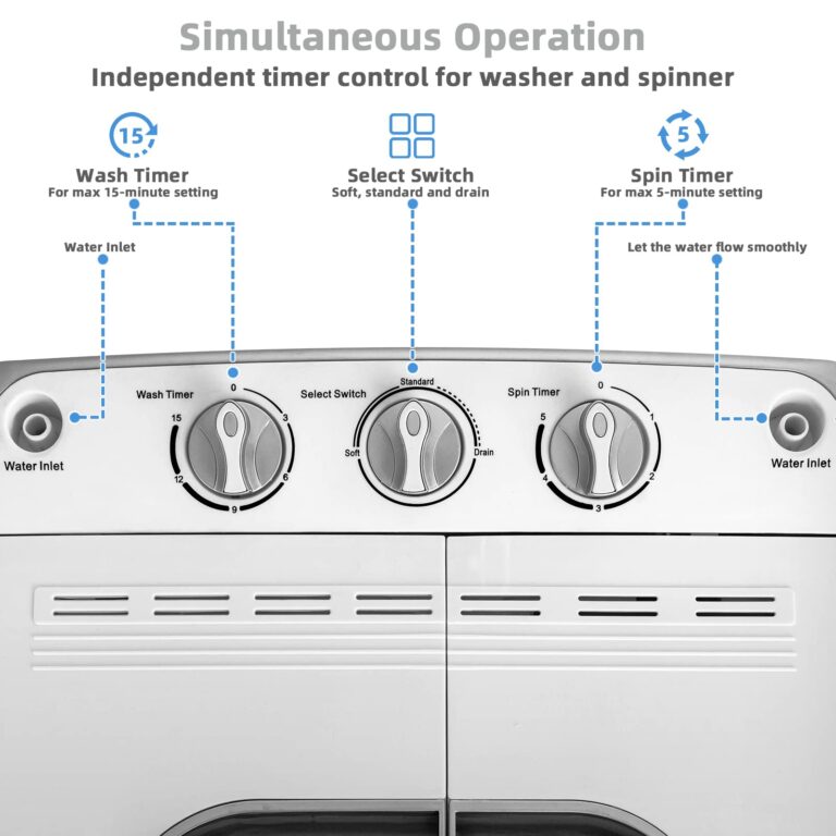 Giantex GT-US61100-FPGR Portable Washers, White & Gray - Image 6