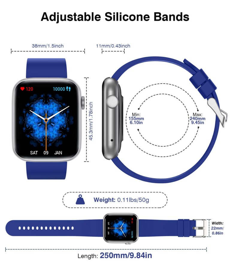 EarlySincere Smart Watches for Men Women(Answer/Make Call), 1.9'' HD Full Touch Screen Fitness Tracker, IP67 Waterproof Smartwatch with Heart Rate, Blood Oxygen for Android and iPhone - Image 6