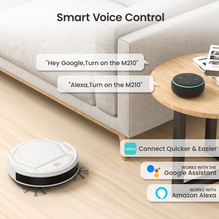 Lefant Robot Vacuum Cleaner, Strong Suction, 120 Mins Runtime, Slim, Low Noise, Automatic Self-Charging, Wi-Fi/App/Alexa Control, Ideal for Pet Hair Hard Floor and Daily Cleaning, M210 - Image 4