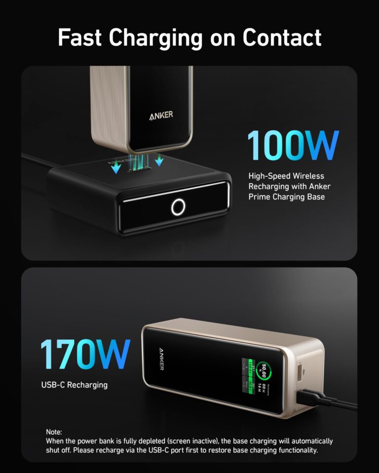 Anker Prime Power Bank, 27,650mAh 3-Port 250W Portable Charger for Travel, TSA-Approved, Smart App, for MacBook Pro/Air, iPhone 16/15/14 Series, Samsung, Laptops, and More - Image 4