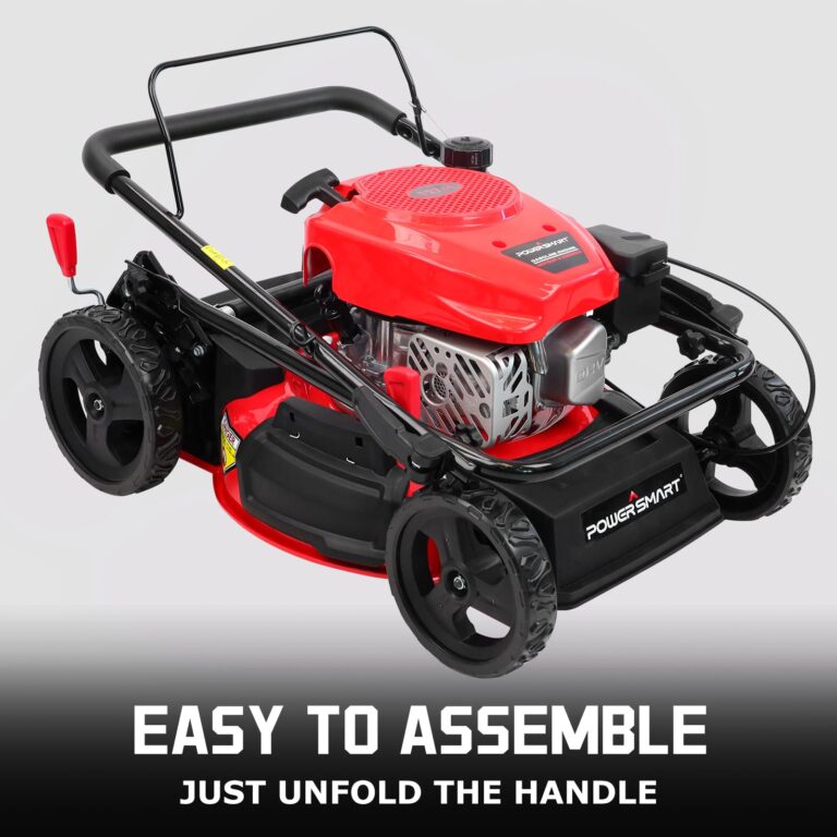 PowerSmart Lawn Mower Gas Powered, 17-Inch 144cc Engine 3-in-1 Walk-Behind Push Lawn Mower, Oil Included - Image 4