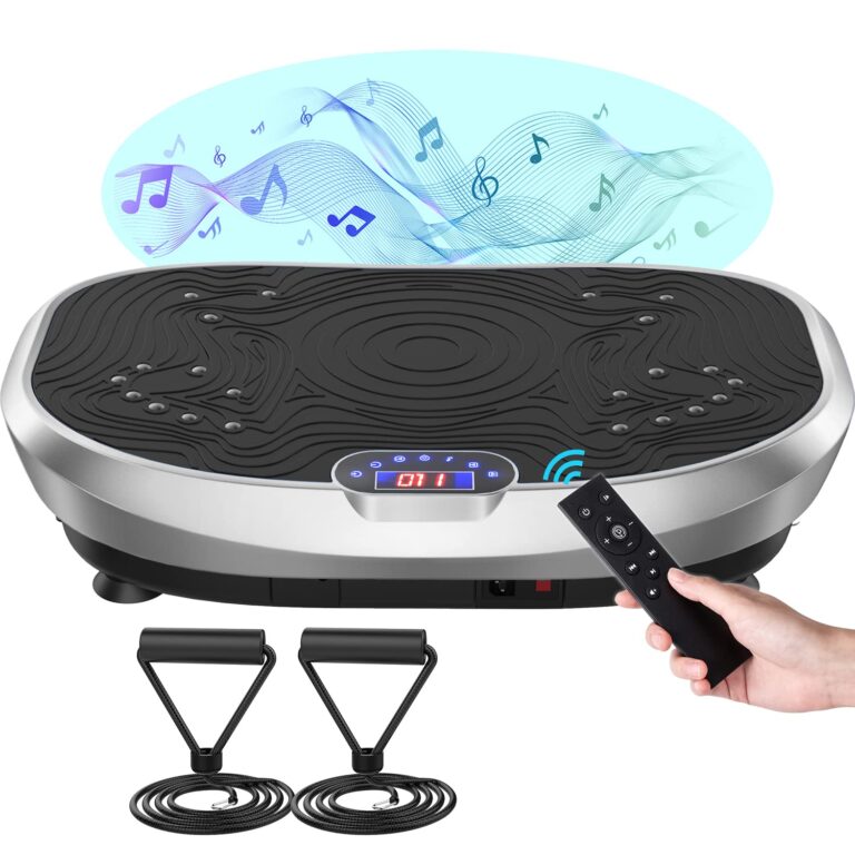 AXV Vibration Plate Exercise Machine Whole Body Workout Music Vibrate Fitness Platform Lymphatic Drainage Machine for Weight Loss Shaping Toning Wellness Home Gyms Workout
