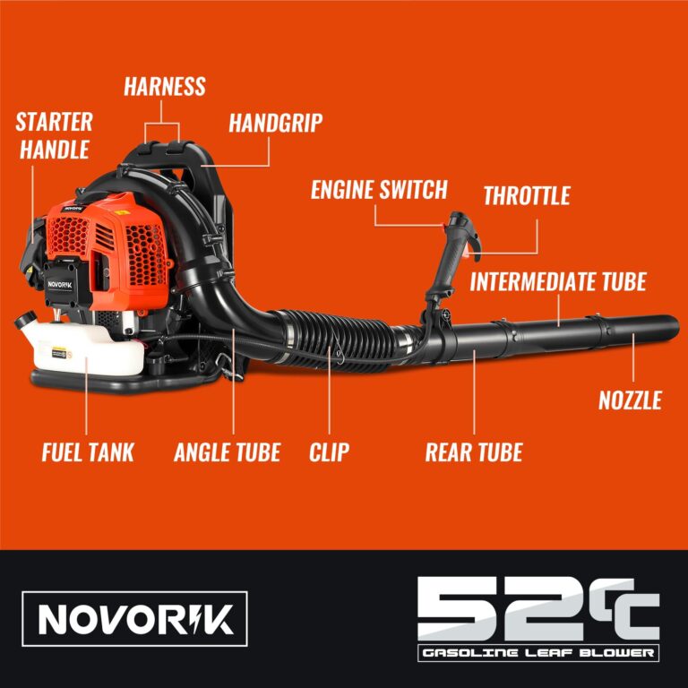 52cc Gas Backpack Leaf Blower, 2.1 HP Engine, High-Velocity 570 CFM, 250 MPH, Ergonomic Design, Low Vibration, and Cruise Control for Yard Work All Year Round - Image 7